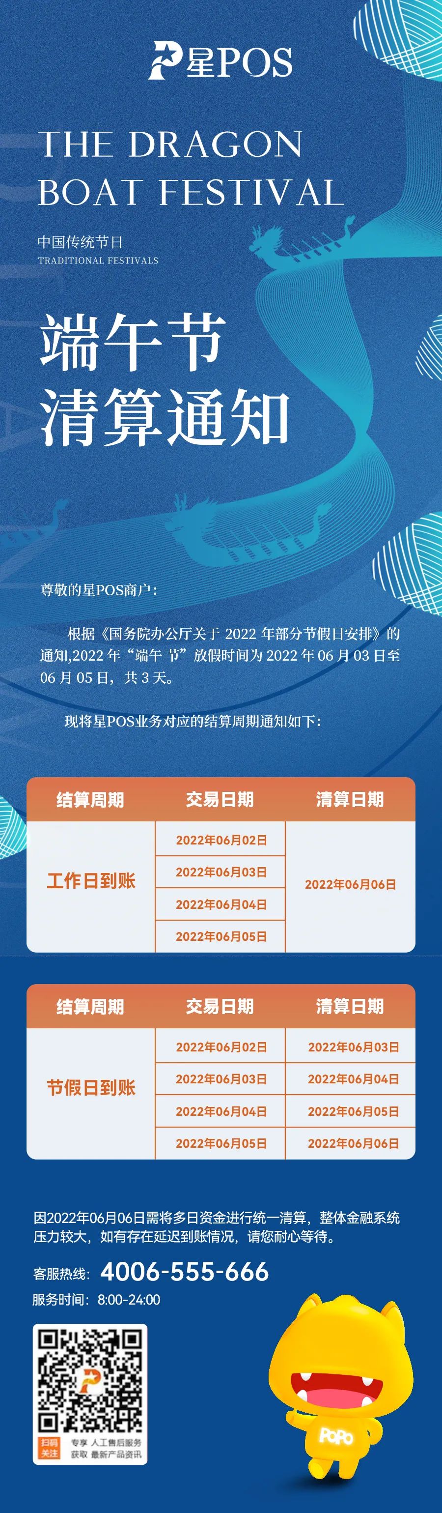 【通知】2022年「端午」期间清算安排(图1)